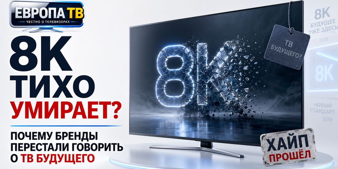 8K тихо умирает: почему бренды перестали говорить о телевизорах будущего