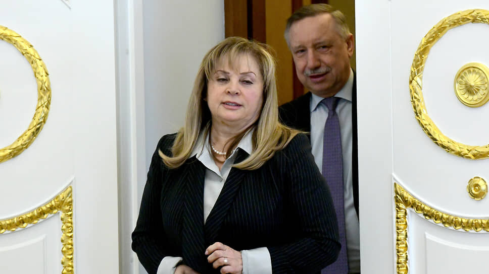 Глава ЦИК и губернатор Санкт-Петербурга Александр Беглов провели встречу в Смольном.📷Фото: Александр Коряков / Коммерсантъ