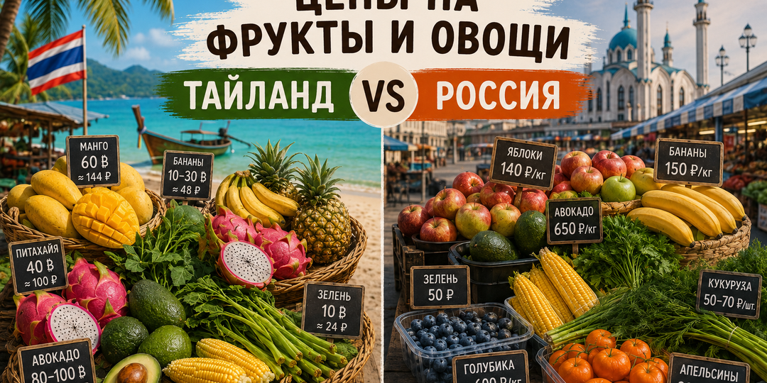 Фрукты и овощи: Тайланд против России.