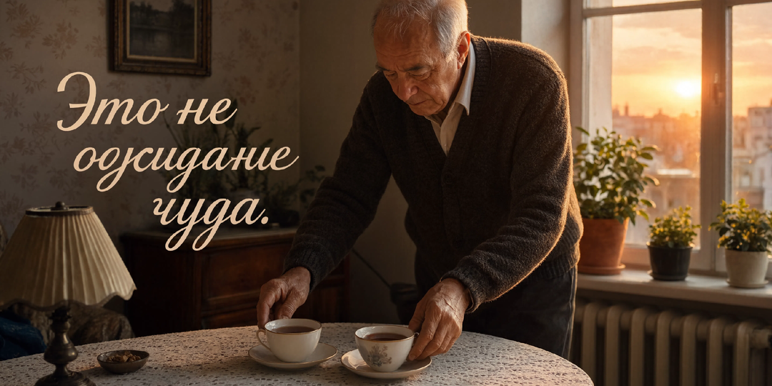 Каждый вечер сосед накрывал стол на двоих. Лишь после одного разговора я поняла, кого он ждал столько лет