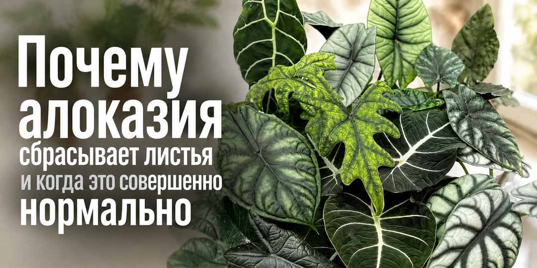 Почему алоказия сбрасывает листья и когда это совершенно нормально