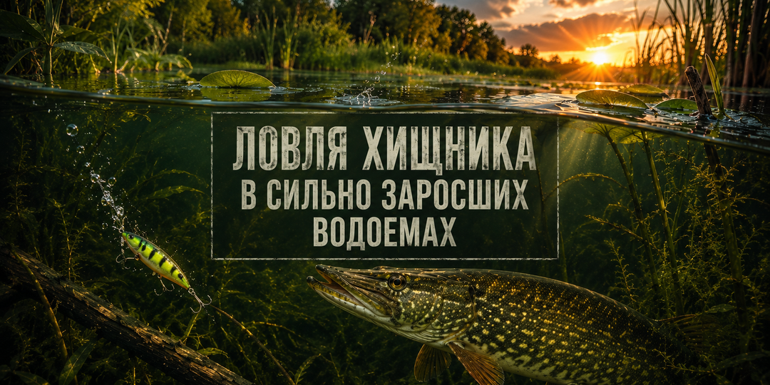 Ловля хищника в сильно заросших водоемах
