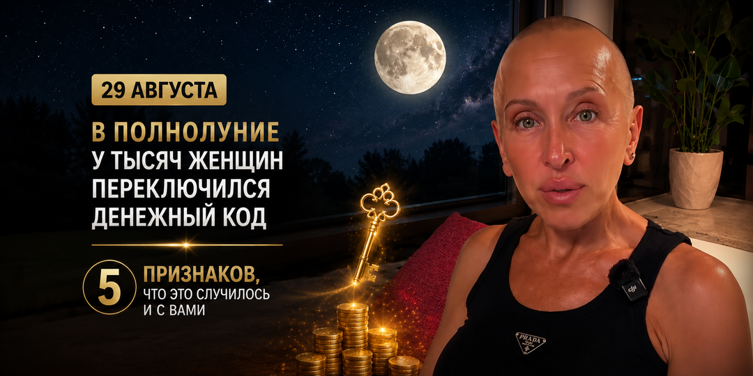 29 августа в полнолуние у тысяч женщин переключился денежный код. Вот пять признаков, что это случилось и с вами