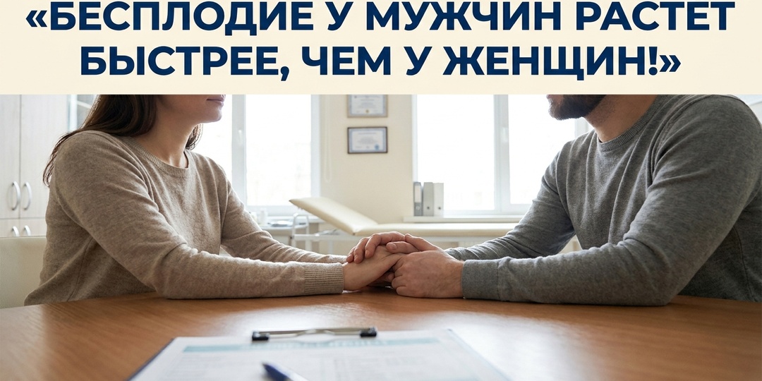 БЕСПЛОДИЕ У МУЖЧИН РАСТЁТ БЫСТРЕЕ, ЧЕМ У ЖЕНЩИН !