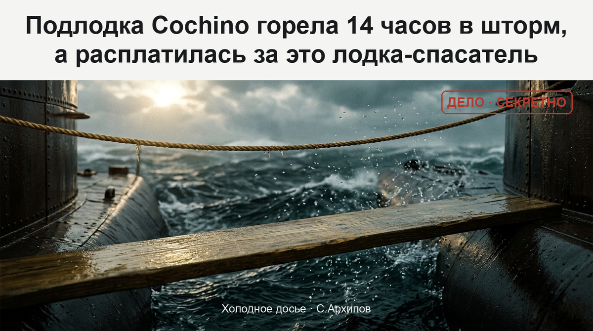 Скользкая доска, переброшенная между двумя корпусами в шторм — другого способа снять людей с горящей лодки в 1949-м просто не существовало.