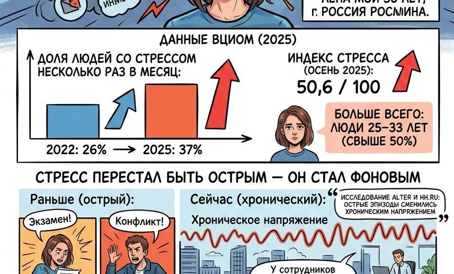 Стресс у 37% россиян стал регулярным — вот что реально с ним делать