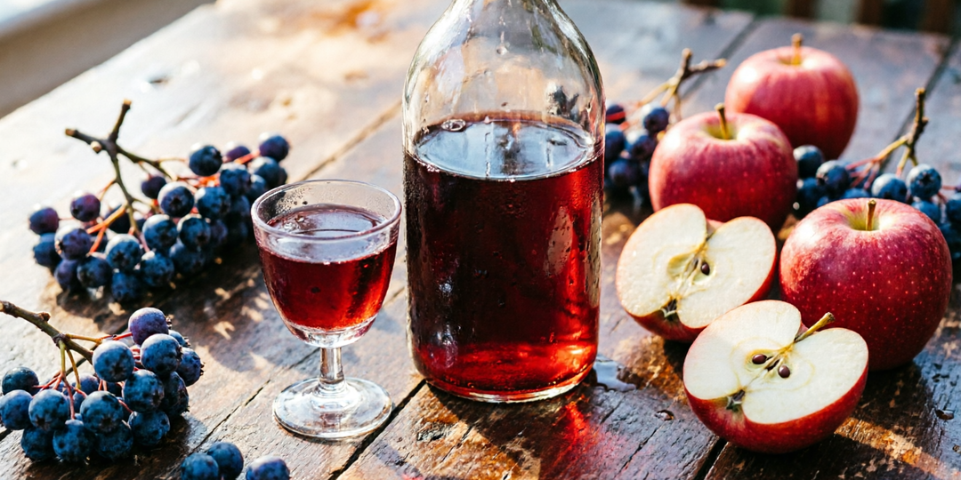 🍷 Настойка из черноплодной рябины с яблоками: тёмно-вишнёвый цвет и лёгкая сладость