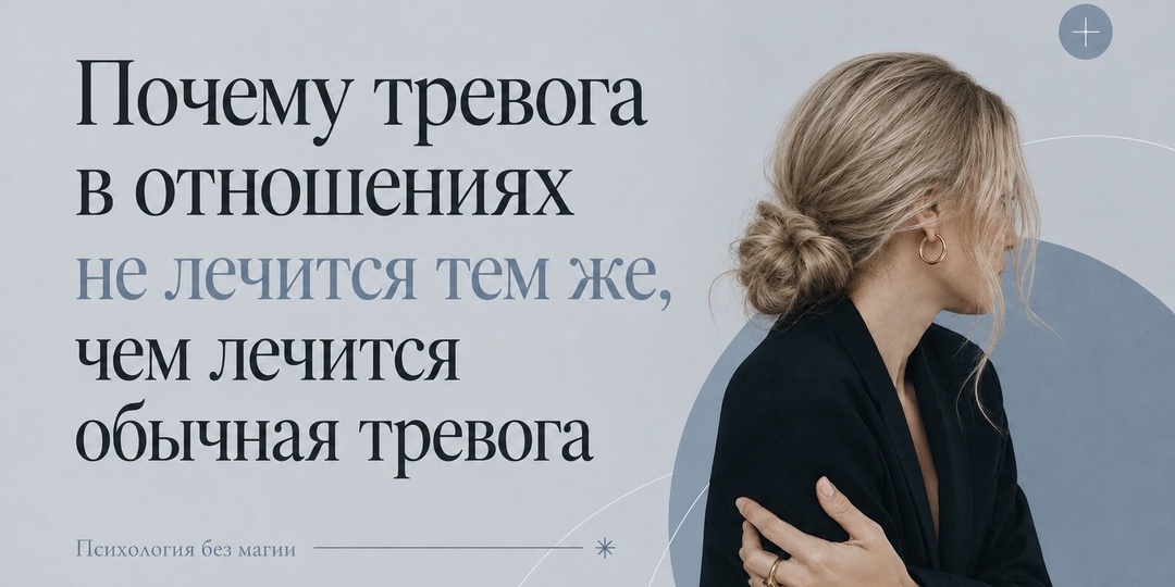 Почему тревога в отношениях не лечится тем же, чем лечится обычная тревога