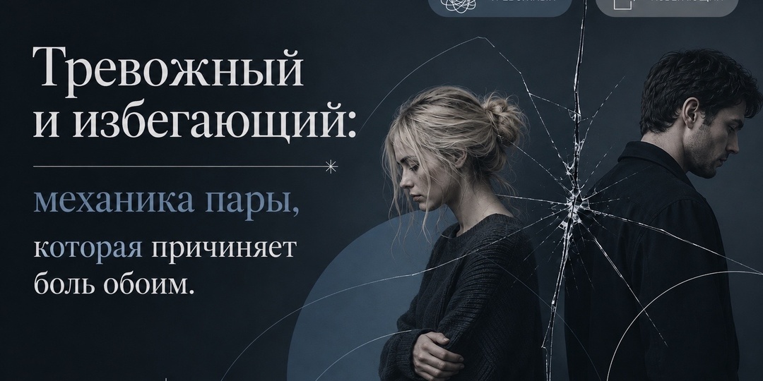 Тревожный и избегающий: механика пары, которая причиняет боль обоим