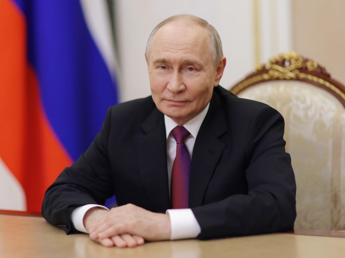    Президент РФ Владимир Путин выступает с видеообращением к участникам и гостям III Международного мультиспортивного турнира "Игры будущего", который пройдет в Астане | © РИА Новости / POOL
