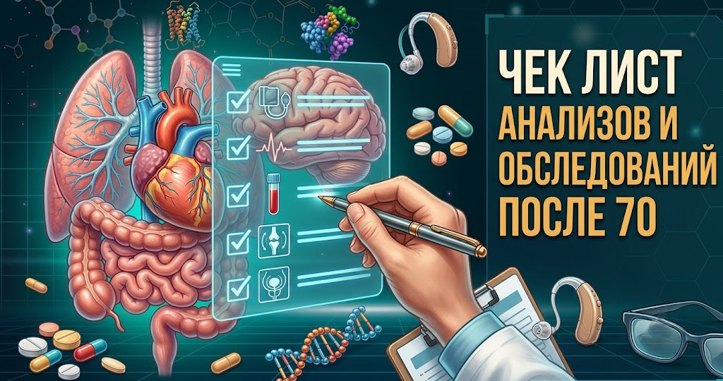 Чек-лист анализов после 70: что, когда, зачем и как читать результаты без паники
