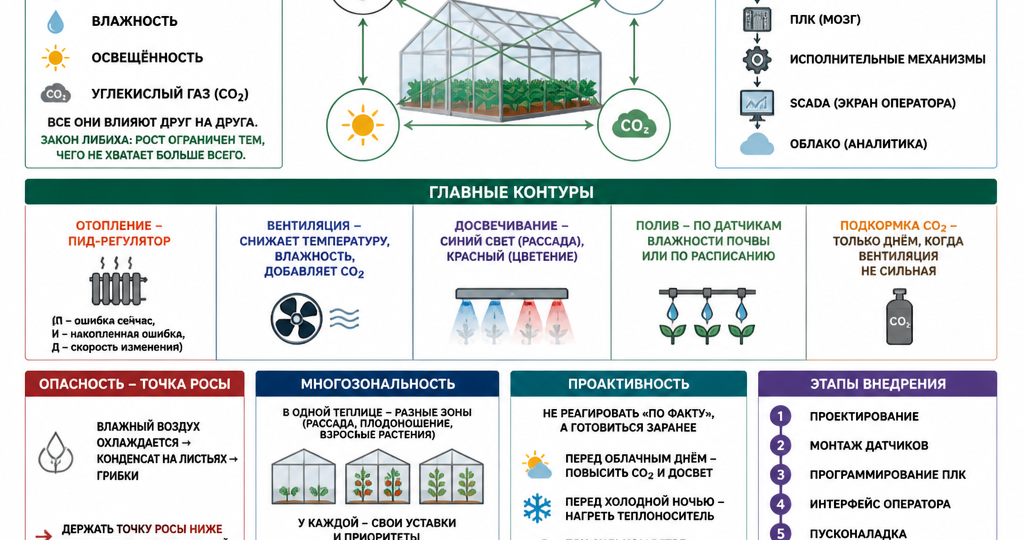 Как ПЛК управляет теплицей на 5000 квадратных метров