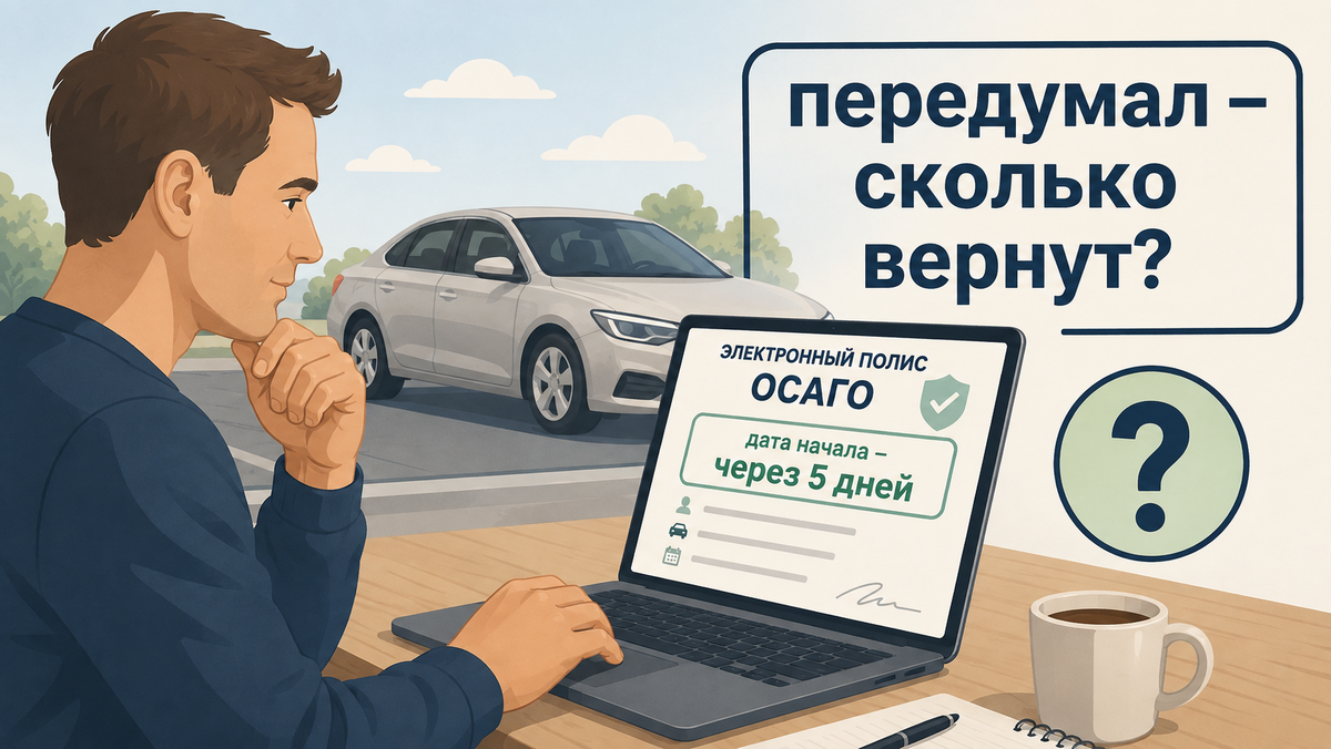 Купил ОСАГО заранее, а потом передумал: сколько вернут до начала действия полиса