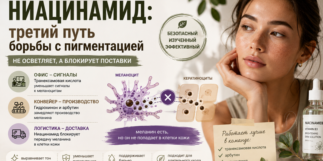Ниацинамид: третий путь борьбы с пигментацией
