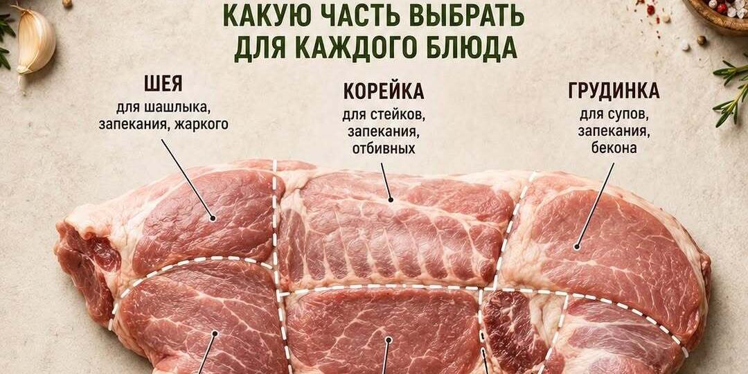 Выбираем правильную часть свинины🐷
