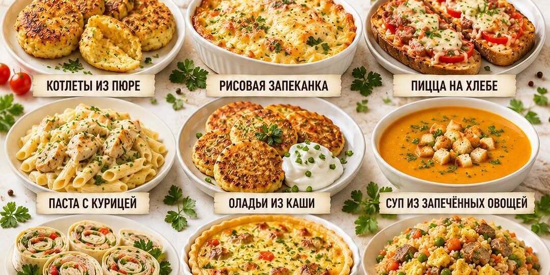 🍽️ ШПАРГАЛКА: ЧТО ПРИГОТОВИТЬ ИЗ ОСТАТКОВ ЕДЫ ❤️