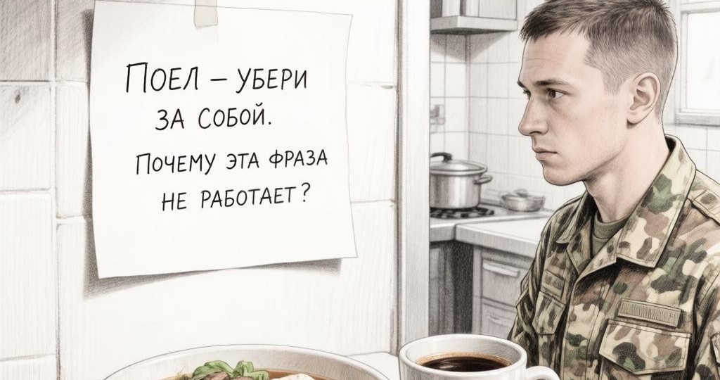 «Поел — убери за собой». Почему эта фраза не работает?