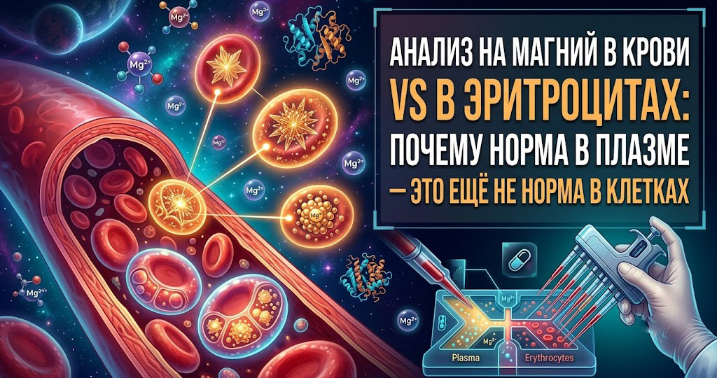 Анализ на магний в крови vs в эритроцитах: почему норма в плазме - это ещё не норма в клетках
