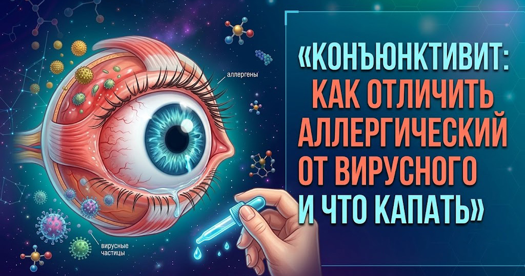 Конъюнктивит: как отличить аллергический от вирусного и что капать 🦠🌿💧