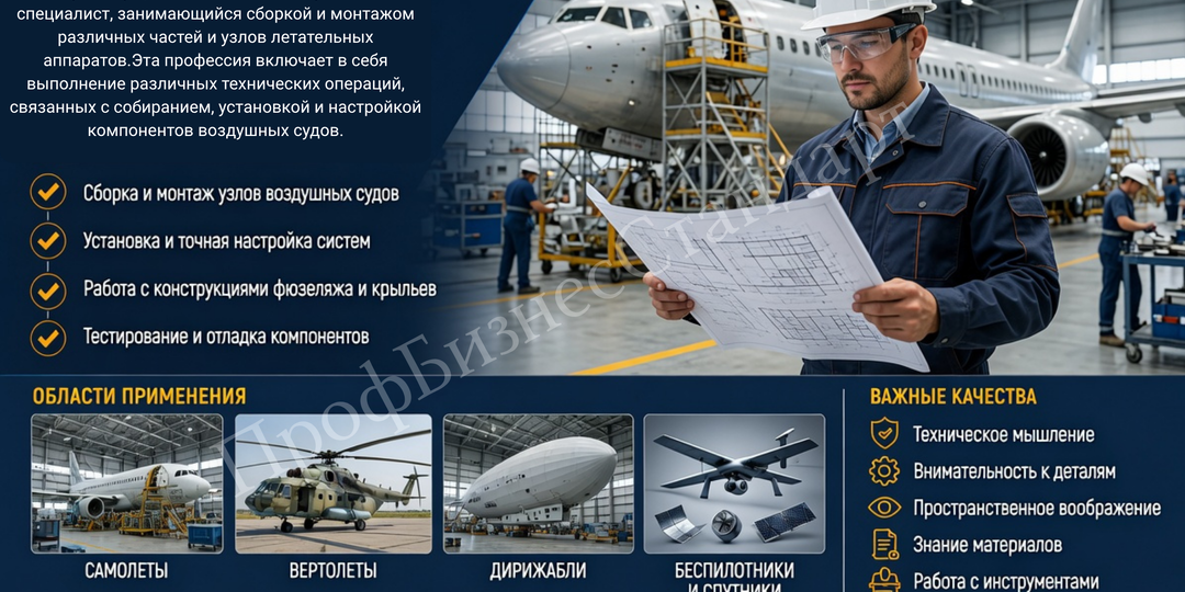Слесарь-сборщик летательных аппаратов в 2026 году: профессия, которая собирает небо