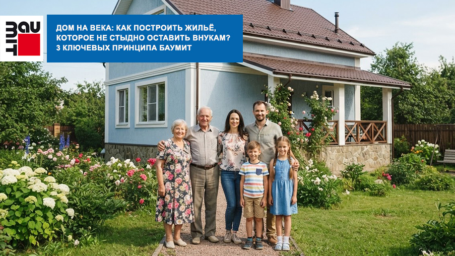 Дом на века: как построить жильё, которое не стыдно оставить внукам? 3 ключевых принципа «Баумит»