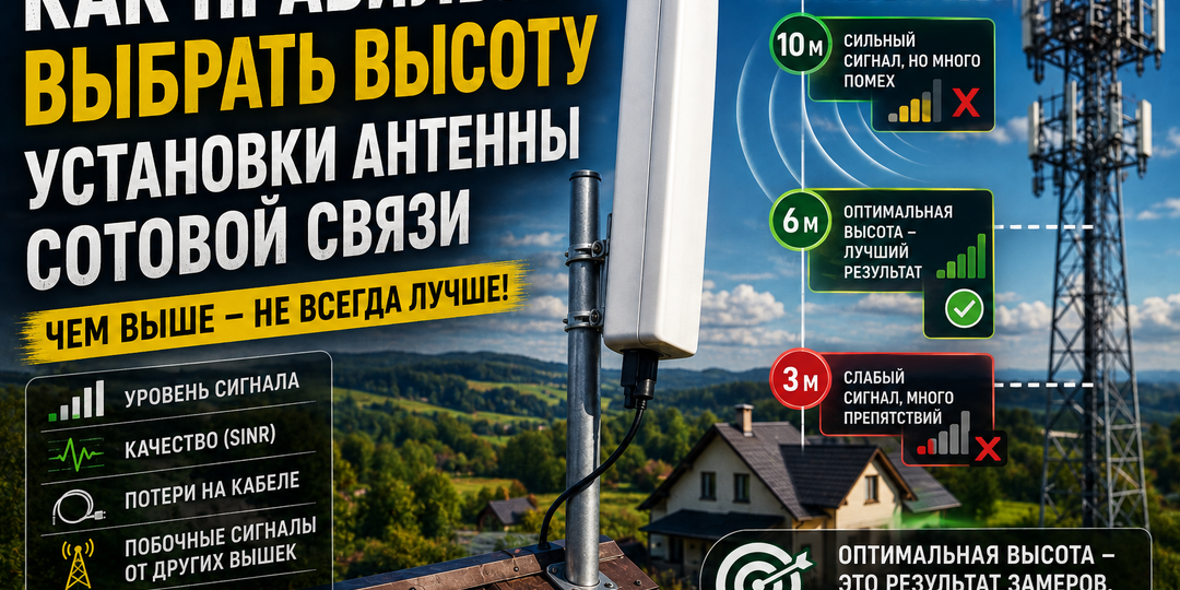 Как правильно выбрать высоту установки антенны сотовой связи