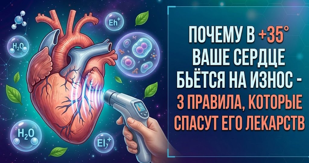 Почему в +35° ваше сердце бьётся на износ - 3 правила, которые спасут его без лекарств
