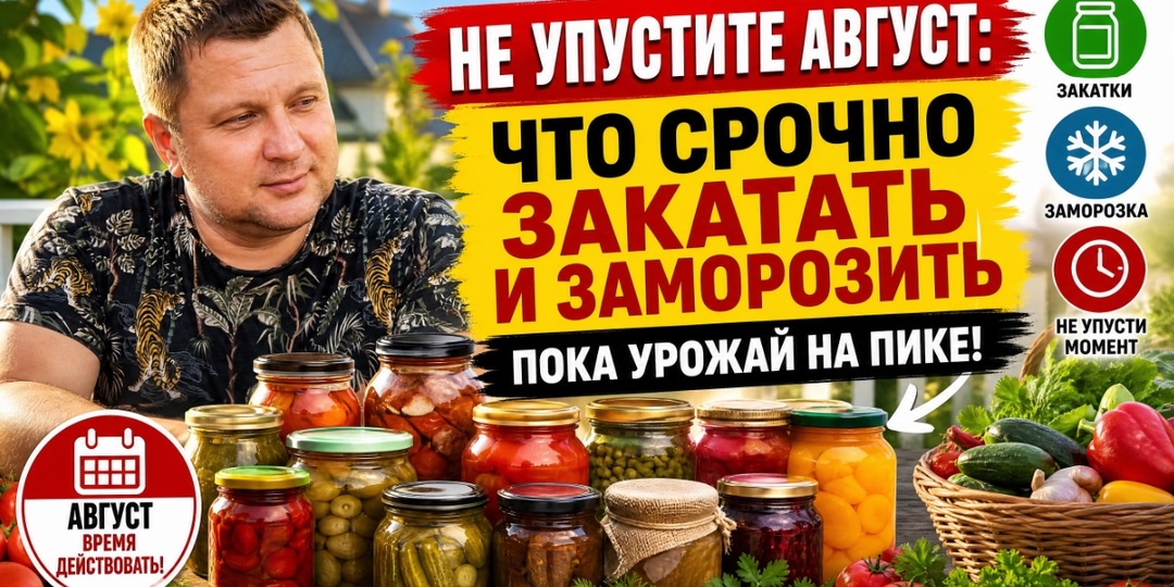 Не упустите август: что срочно закатать и заморозить, пока урожай на пике