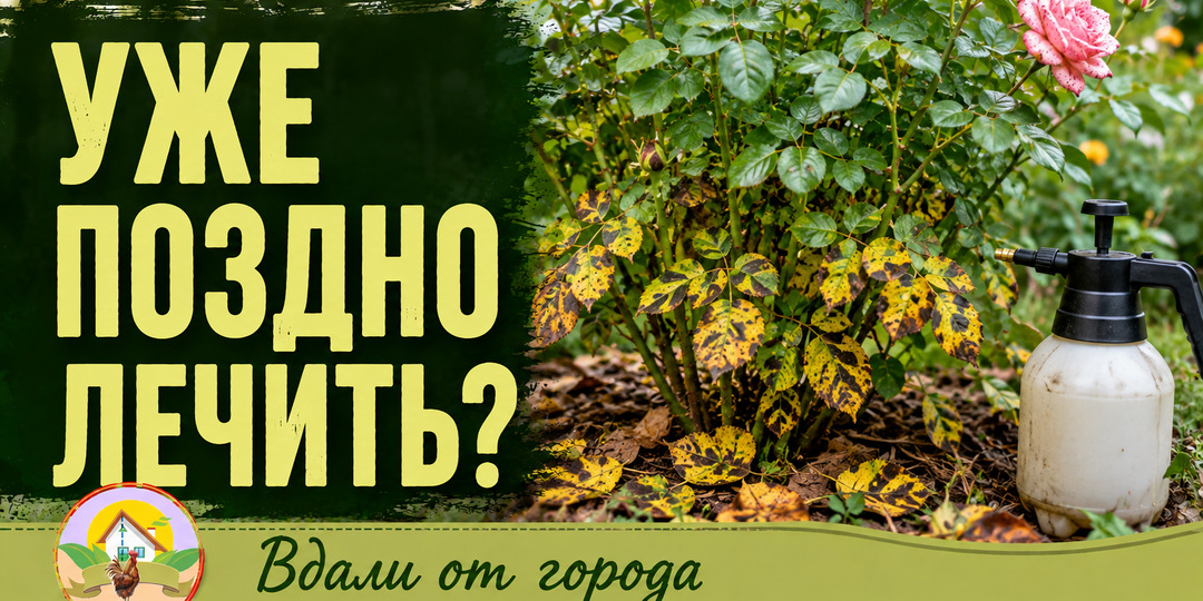 Чёрная пятнистость роз сейчас уже не лечится опрыскиванием. Что действительно поможет спасти куст