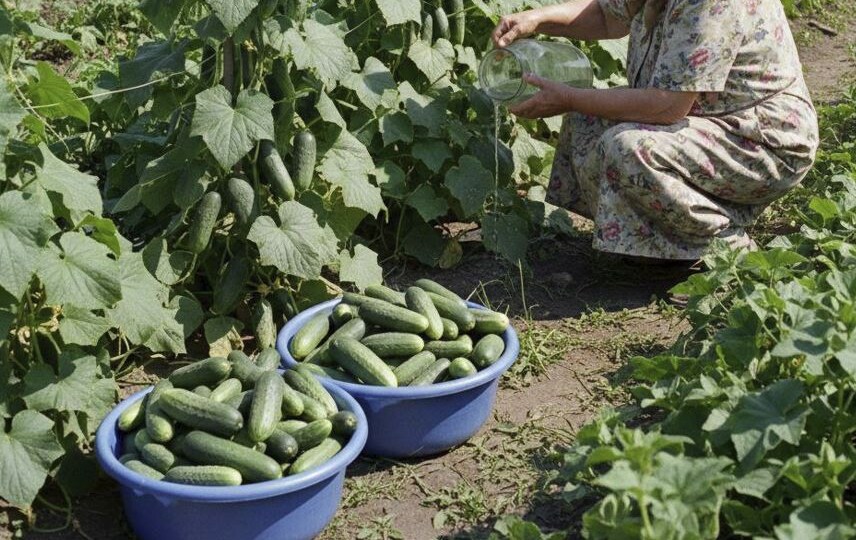 Подкормку, которую я называю «огуречное возрождение», следует применять в августе.