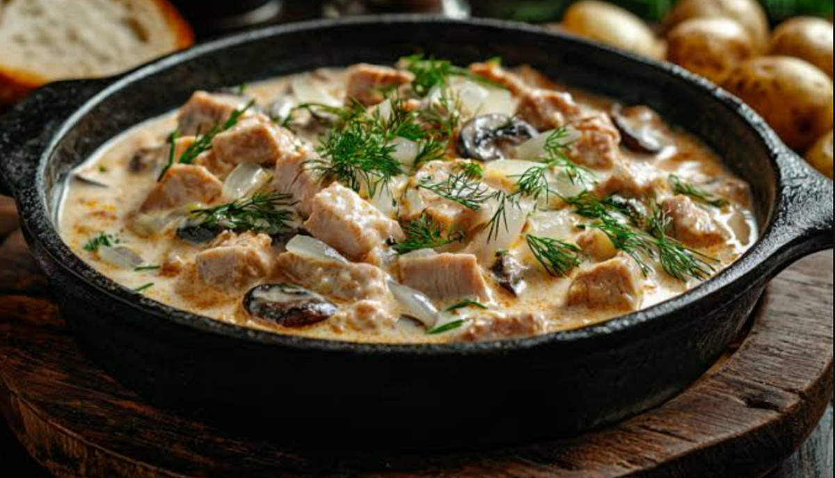 Мясо прямо из сковороды