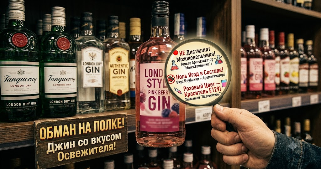 Джин со вкусом освежителя: 3 наглых фокуса на полках, о которых молчат производители джина