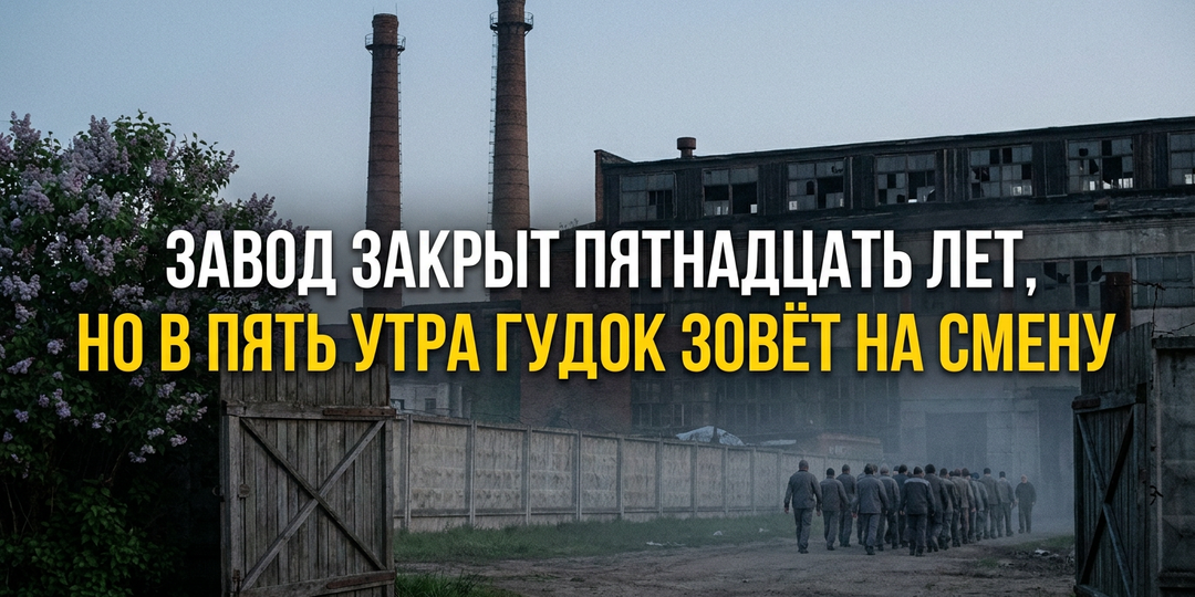 Завод в нашем посёлке закрыт пятнадцать лет. Но смена выходит каждое утро. Часть 1
