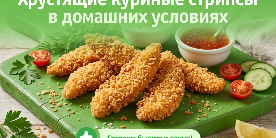 Хрустящие куриные стрипсы в домашних условиях: готовим быстро и сочно!