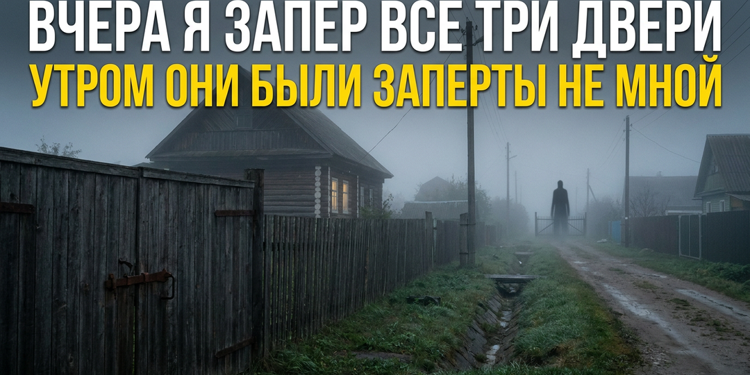 Плохо запертая дверь у нас считается приглашением. Вчера я запер все три. Утром они были заперты не мной.