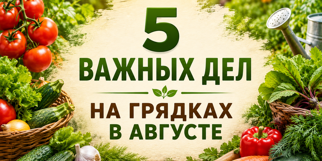 Август на даче: топ‑5 дел на грядках, которые нельзя откладывать