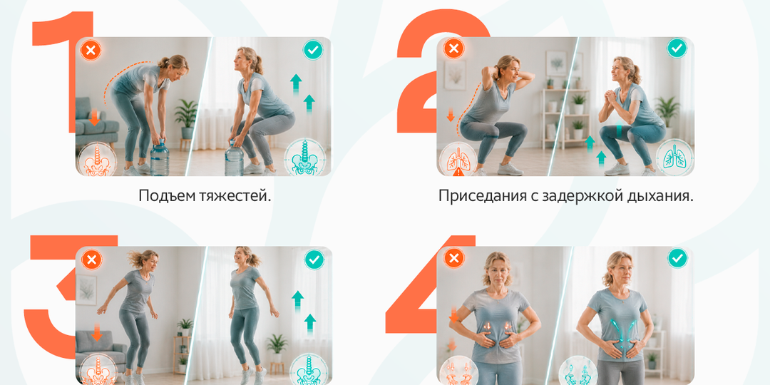 Какие нагрузки вредят тазовому дну?