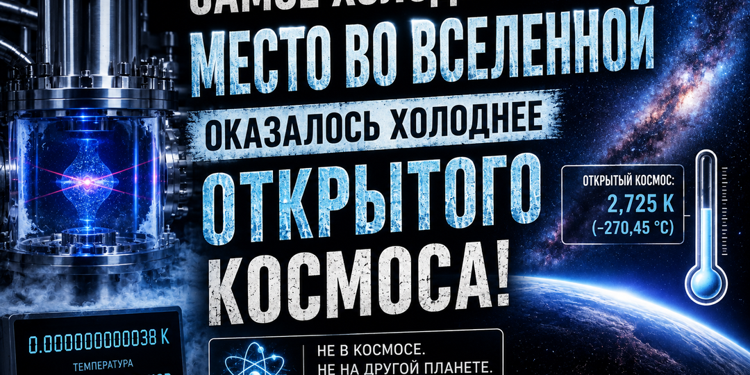 Самое холодное место во Вселенной оказалось холоднее открытого космоса