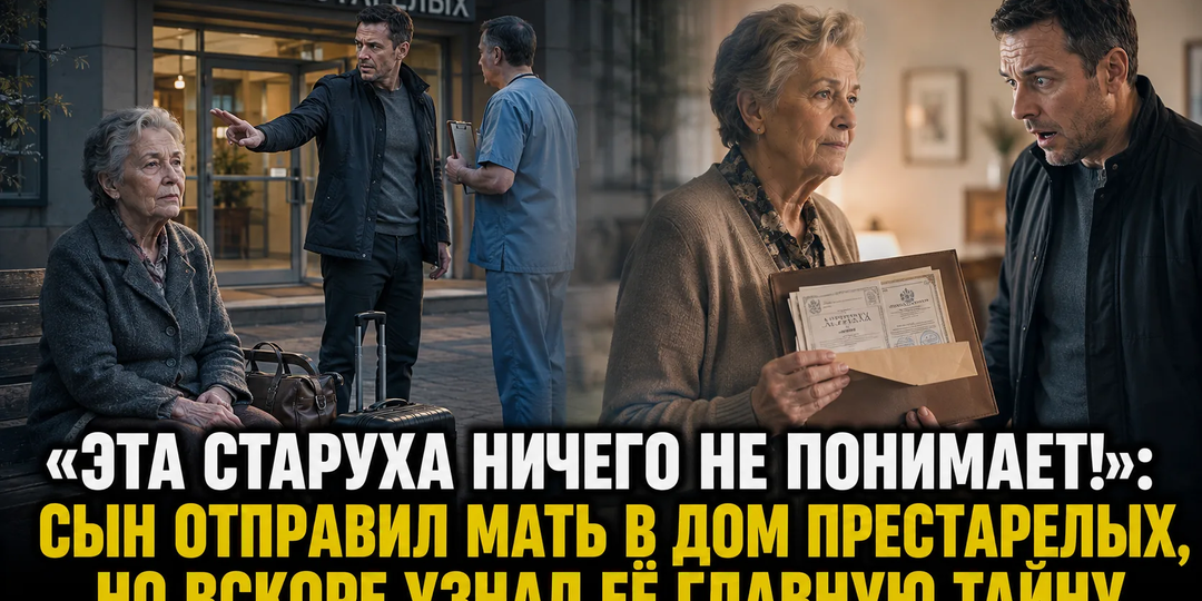 «Старуха уже из ума выжила!»: сын отправил мать в дом престарелых, а через неделю узнал тайну, которую она скрывала всю жизнь