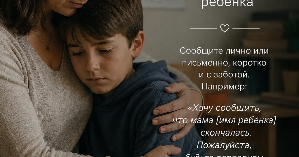 11_Школа: как предупредить учителей что умерла мама ребёнка?