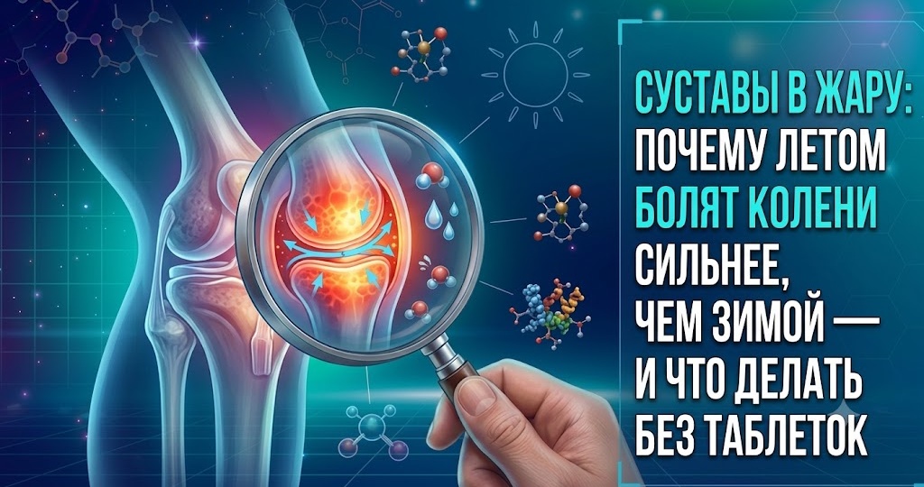 Суставы в жару: почему летом болят колени сильнее, чем зимой - и что делать без таблеток