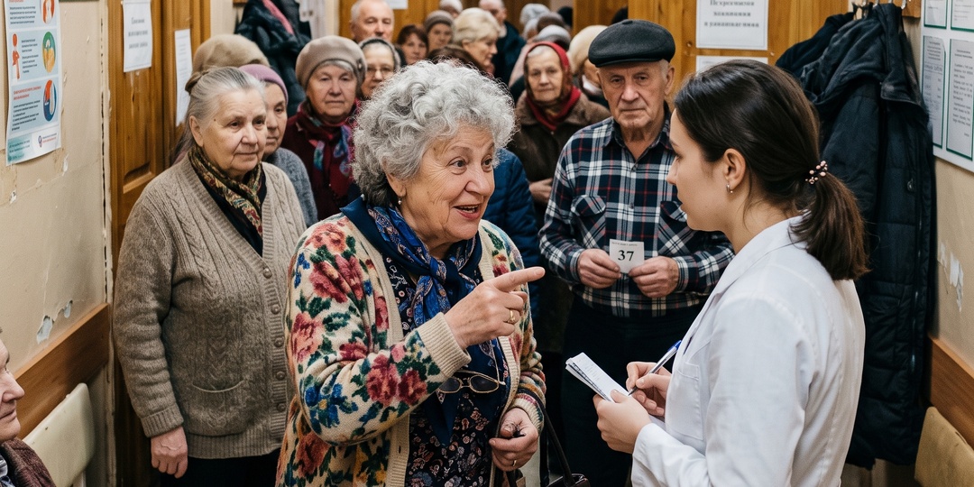 «Мне только спросить»: Как 70-летняя Клавдия Ивановна поставила на место весь коридор поликлиники