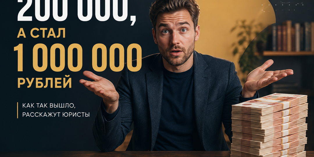 Был должен 200 тысяч, а стал почти 1 миллион рублей! Случай из практики