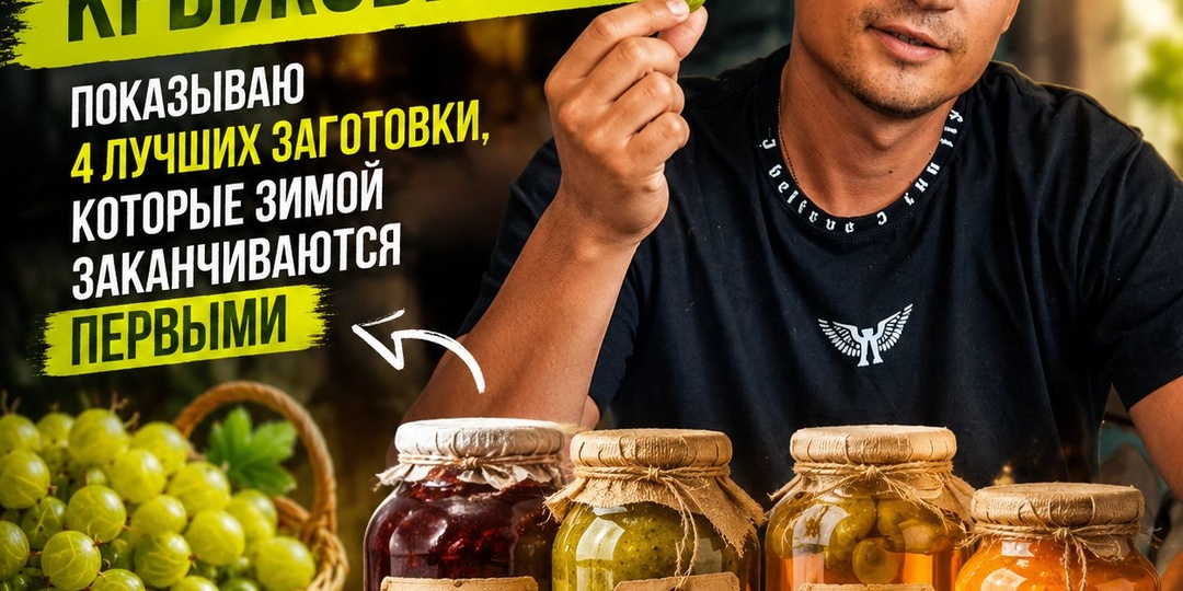 Купил 3 кг крыжовника. Показываю 4 лучших заготовки, которые зимой заканчиваются первыми