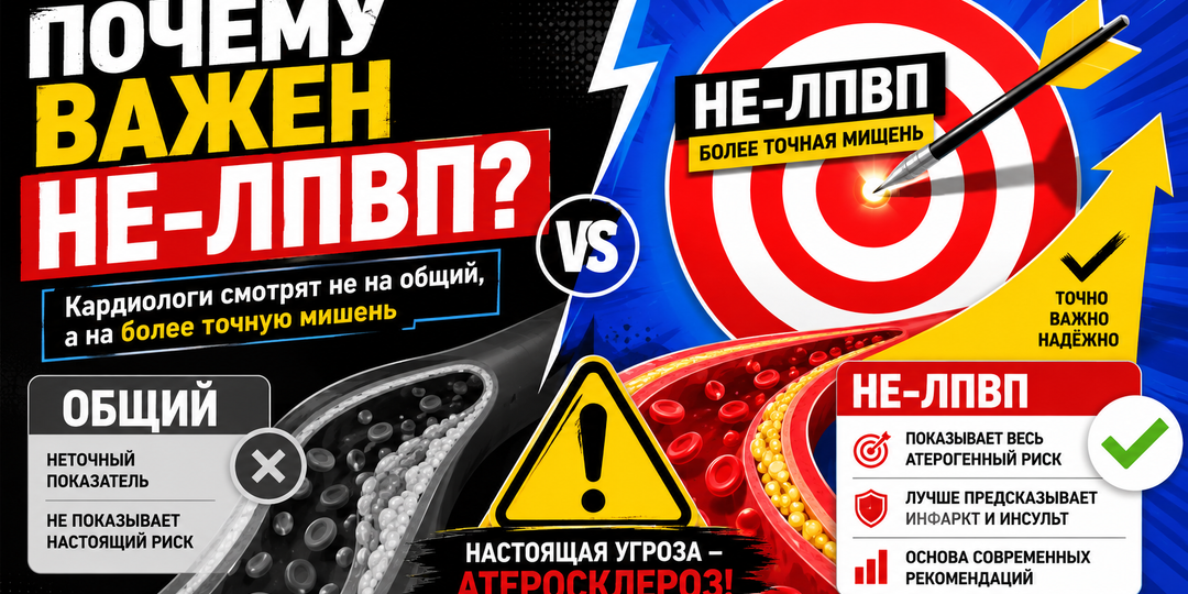 Не-ЛПВП холестерин: почему кардиологи смотрят именно на него, а не на общий