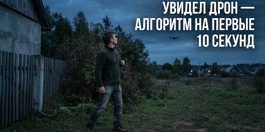 Увидел дрон — что делать в первые 10 секунд