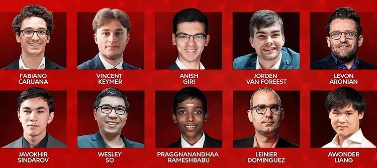 Участники четвёртого этапа Grand Chess Tour в Сент-Луисе.