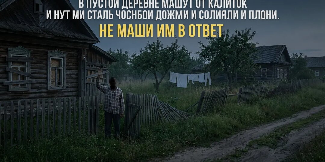 Если в пустой деревне тебе машут от калиток - не маши в ответ. Я помахал.