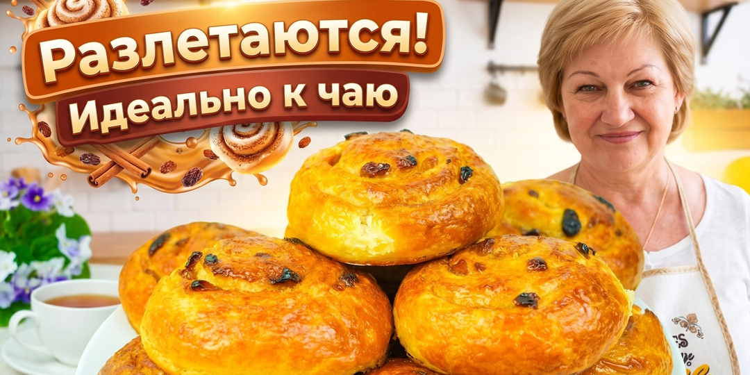 Эти завитушки исчезают со стола мгновенно! Слоёные булочки с изюмом и корицей