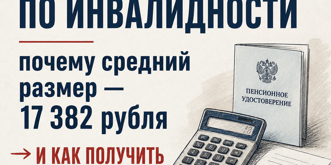 Пенсия по инвалидности: почему средний размер — 17 382 рубля и как получить больше???